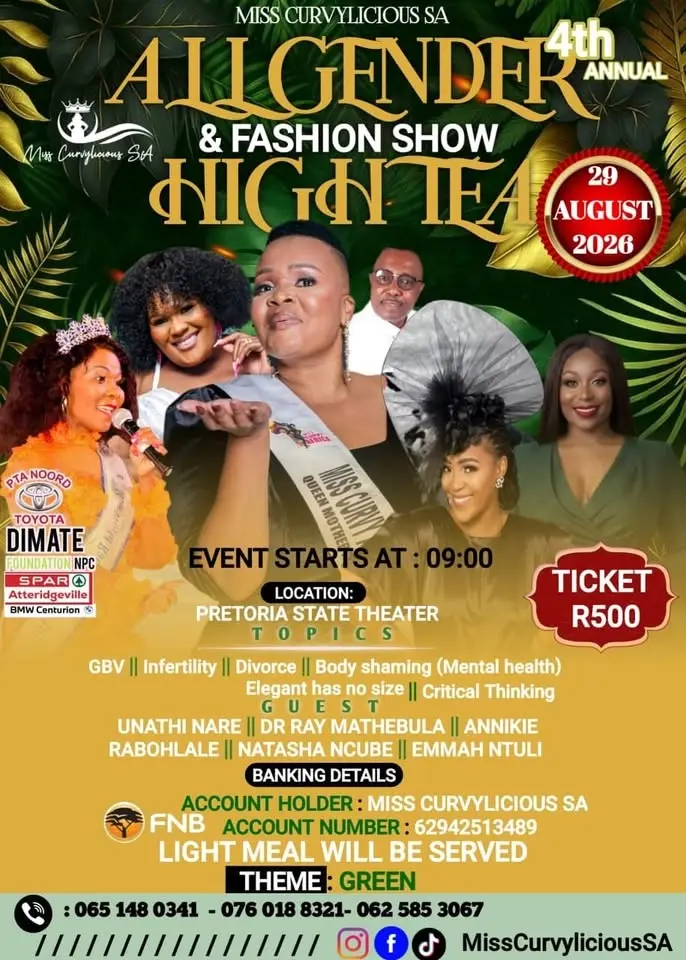 4th Annual Miss Curvylicious SA All Gender High Tea and Fashion Show 
