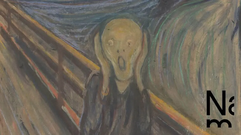 Kaffe og et kunstverk: Skrik av Edvard Munch