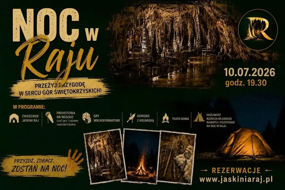 Noc w Raju - ogień, jaskinia, przygoda...