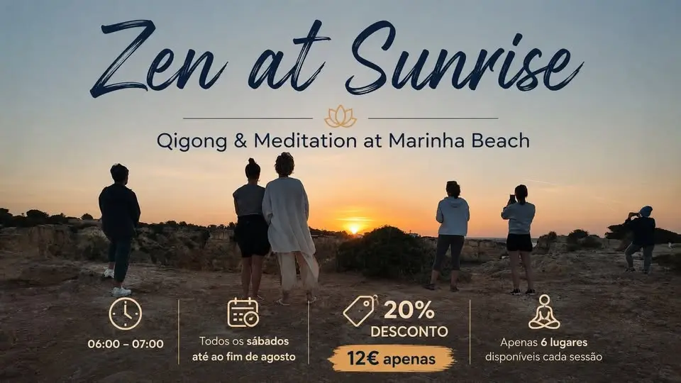 🌅 Zen at Sunrise — Qigong & Meditation at Marinha Beach