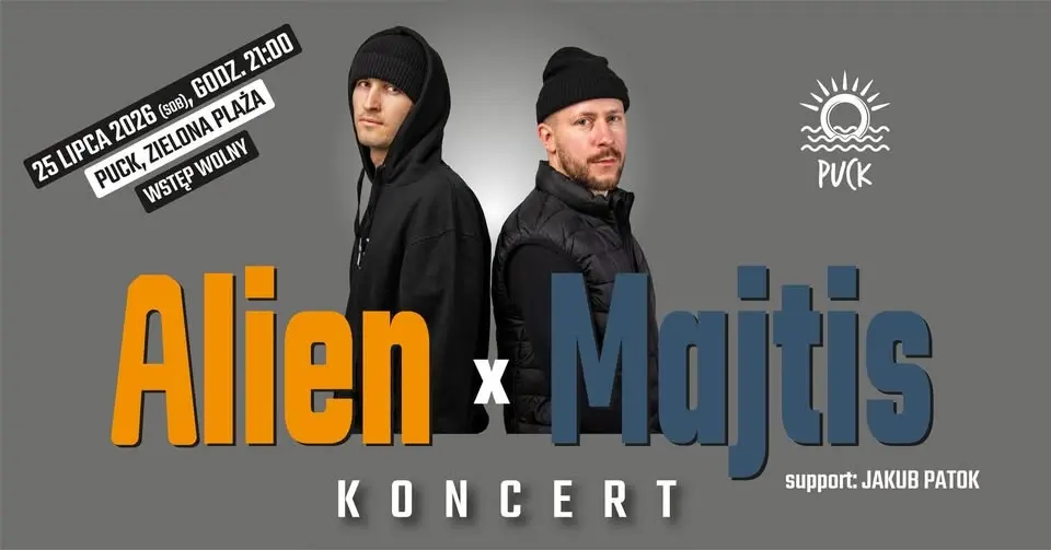 Koncert ALIEN & MAJTIS | Support: Jakub Patok 🌊🎤