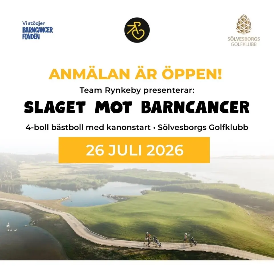 💛⛳ ANMÄLAN ÄR ÖPPEN – SLAGET MOT BARNCANCER ⛳💛