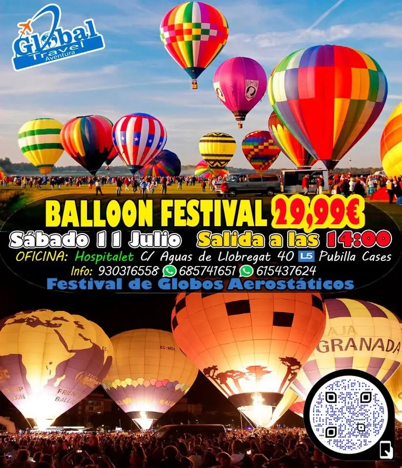 Balloon Festival 29,99€ Festival de Globos Aerostáticos Sábado 11 de Julio (Actividad de un día)