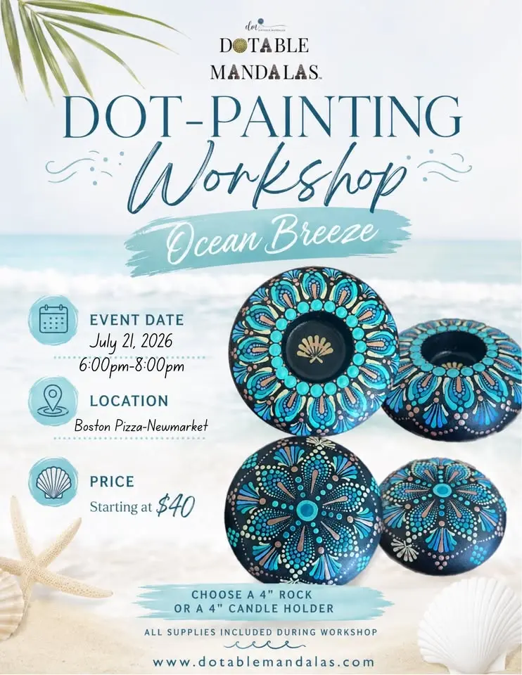 Newmarket-Ocean Breeze Dot-Painting Workshop