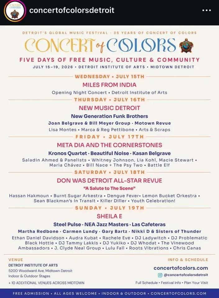 Festival of color in Detroit, Michigan