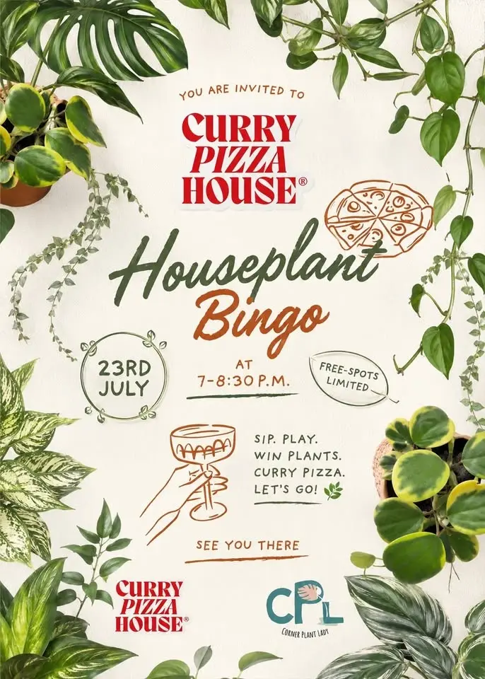 Curry Pizza Houseplant Bingo