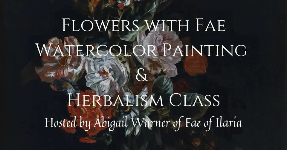 Flowers with Fae Watercolor Painting & Herbalism Class ft. Echinacea Purpurea