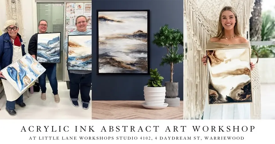 Acrylic Ink Abstract Art on Canvas Workshop