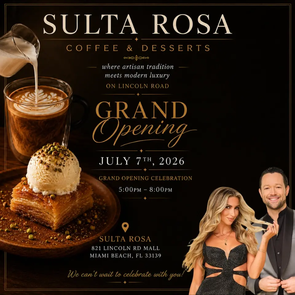 Coffee & Hang with Daniella & Pasha: Debuting Sulta Rosa Dessert & Coffee in Miami Beach!
