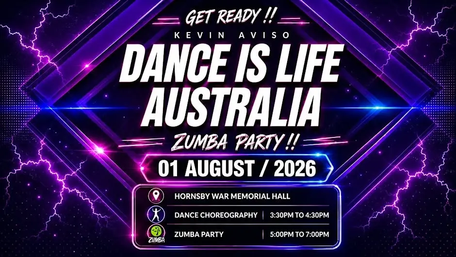 DANCE IS LIFE AUSTRALIA ZUMBA PARTY