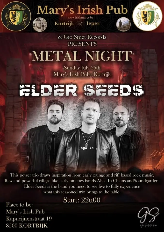 METAL NIGHT with ELDER SEEDS at Mary's Irish Kortrijk