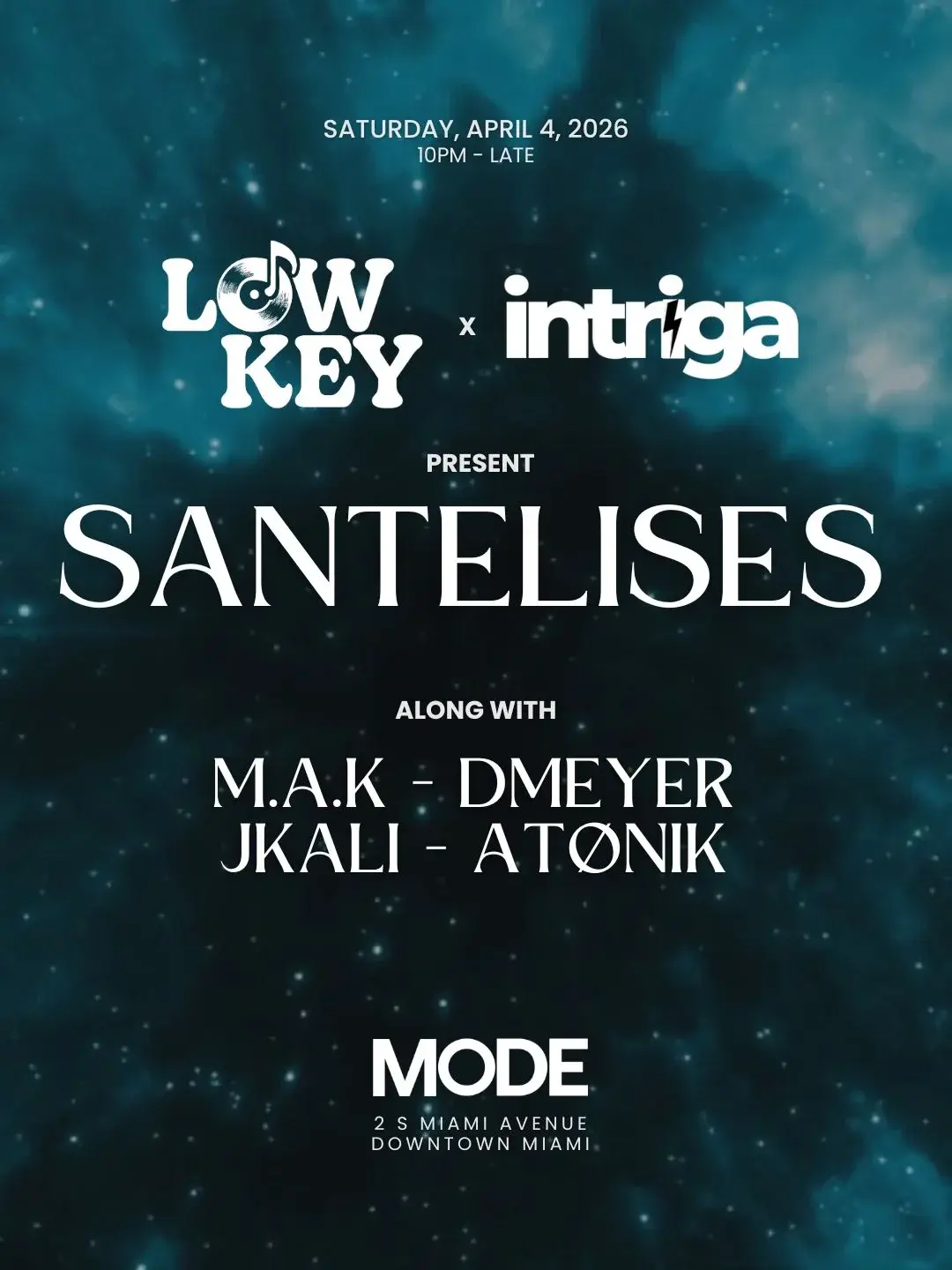 Intriga x Lowkey present Santelises & friends
