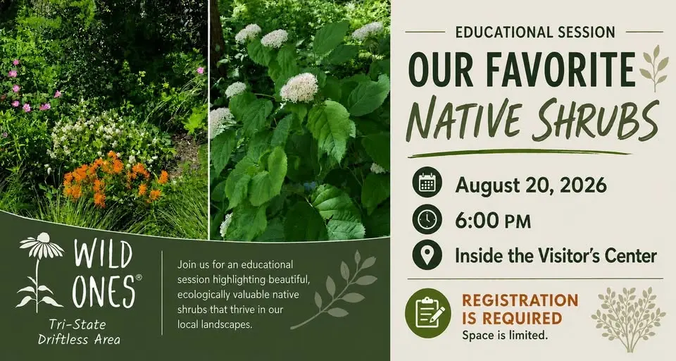 EDUCATIONAL SESSION: Our Favorite Native Shrubs 