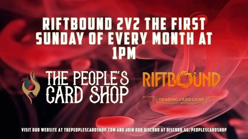 Riftbound 2v2 at The People's Card Shop!! First Sunday of Every Month