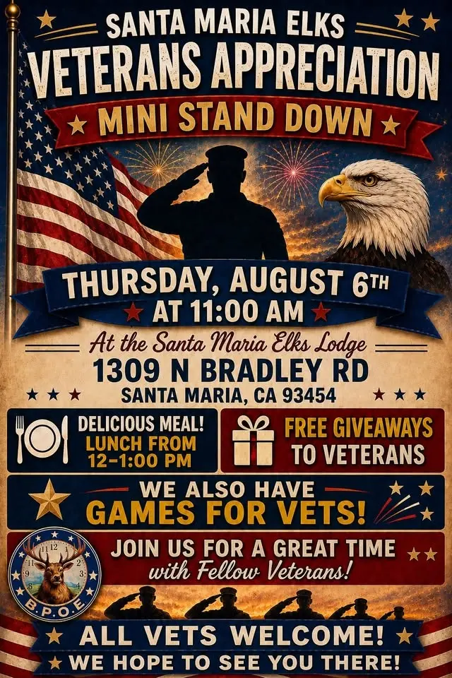 Santa Maria Elks Appreciation Mini Stand Down