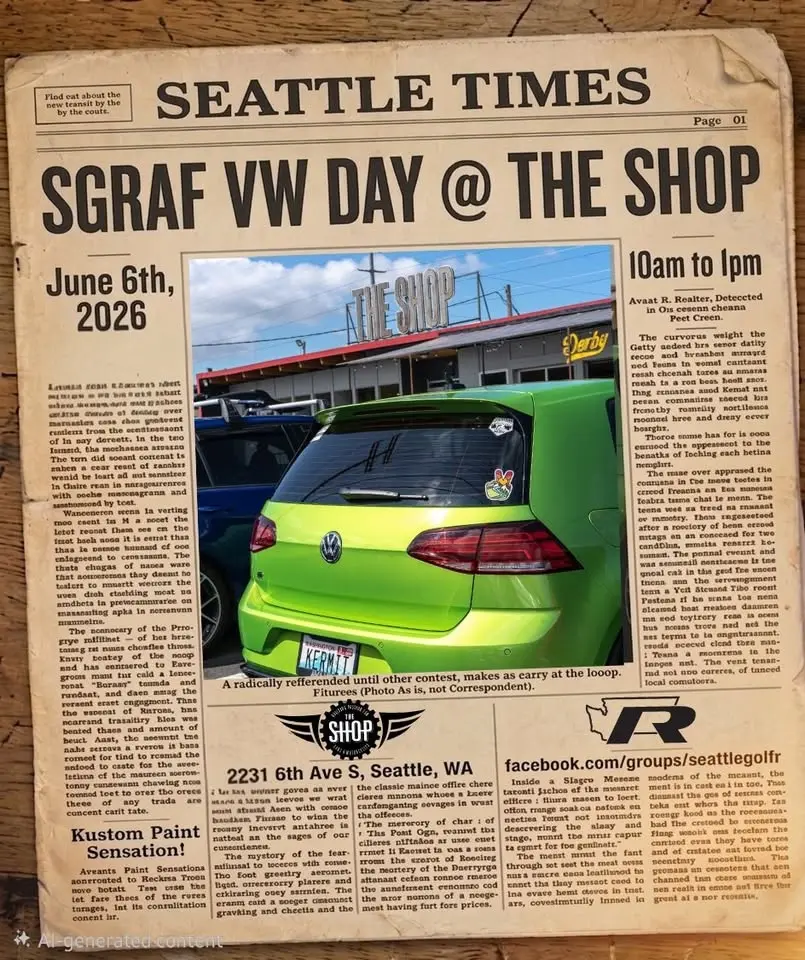 SGRAF VW Day @ The Shop
