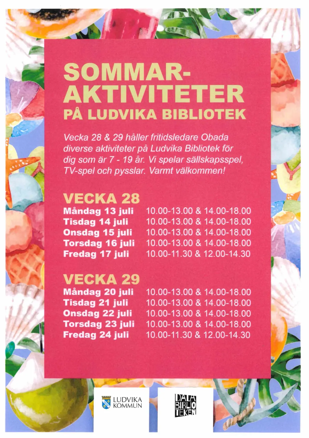 Sommaraktiviteter på Ludvika bibliotek