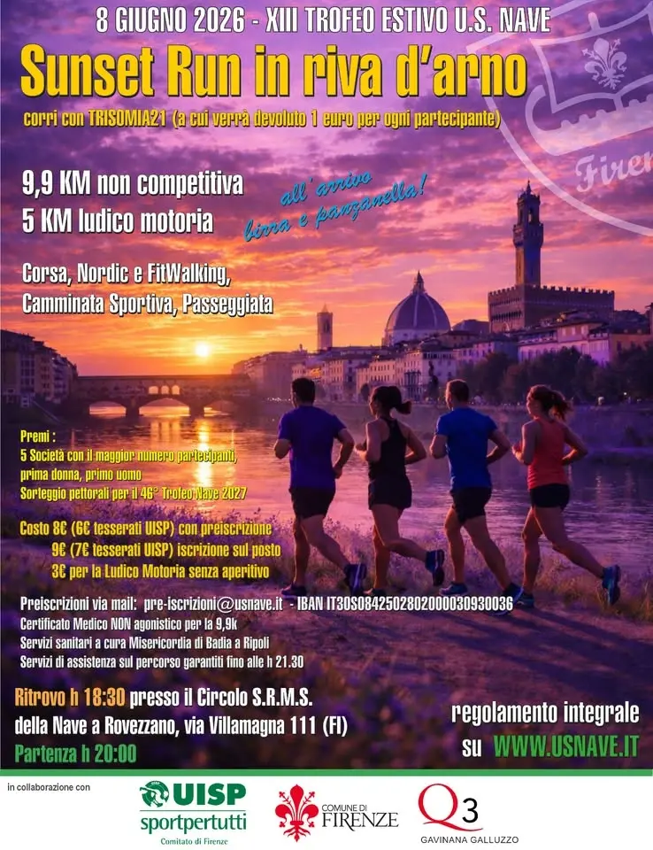 Sunset Run in riva d'Arno