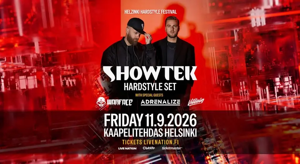 Helzinki Hardstyle Festival presents: Showtek (Hardstyle Set), Kaapelitehdas, Helsinki 11.9.2026 
