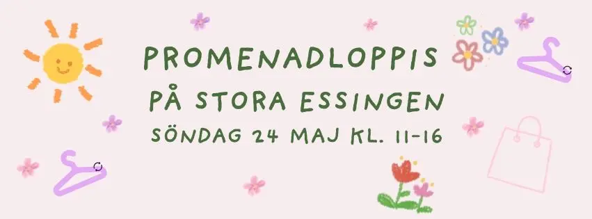 Promenadloppis på Stora Essingen söndag 24 maj