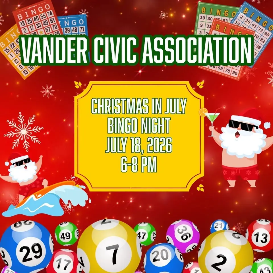 Bingo Night - Christmas in July themed