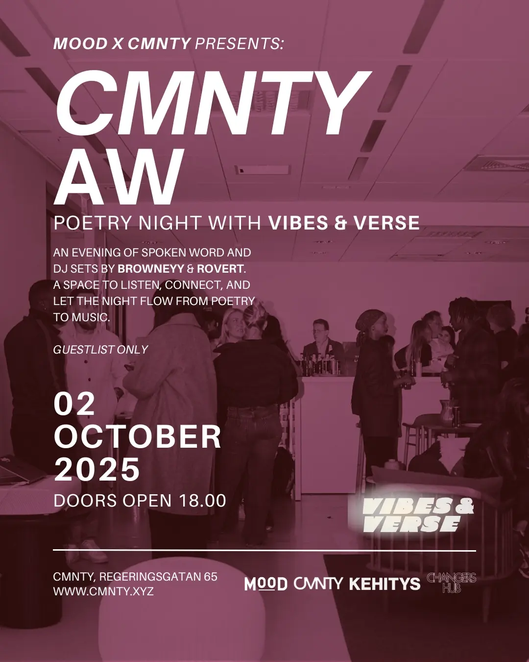 CMNTY AW - Poetry night with vibes & verse