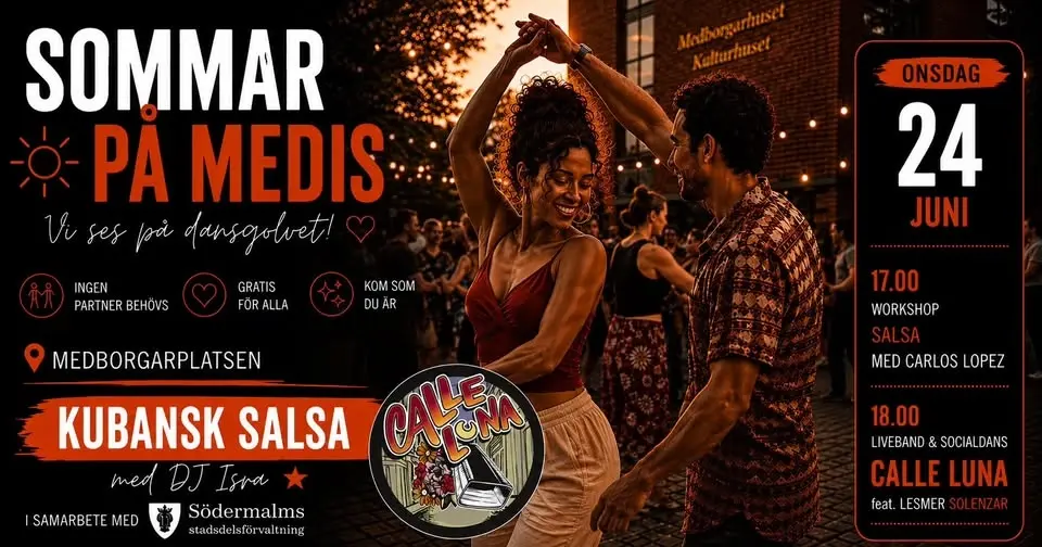 🌞 Sommar på Medis - Live! Salsa med Calle Luna feat. Lesmer Solenzar & Dj Isra 💃🕺🎶 
