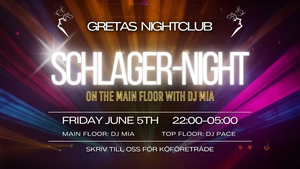 ✨🎤 SCHLAGER-NIGHT @ GRETAS NIGHTCLUB 🎤✨  