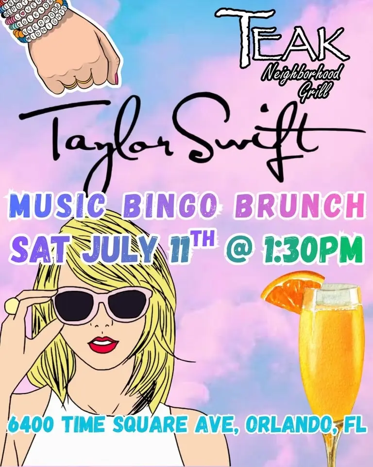 Taylor Swift Music Bingo Brunch @ Teak Neighborhood Grill Orlando