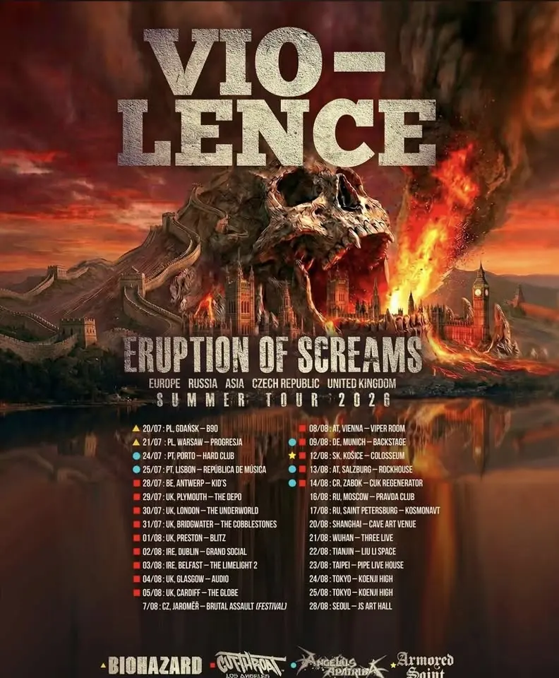 VIO-LENCE ( US ) + Cutthroat + Highest Order @ KID’S!! ( free show ) 
