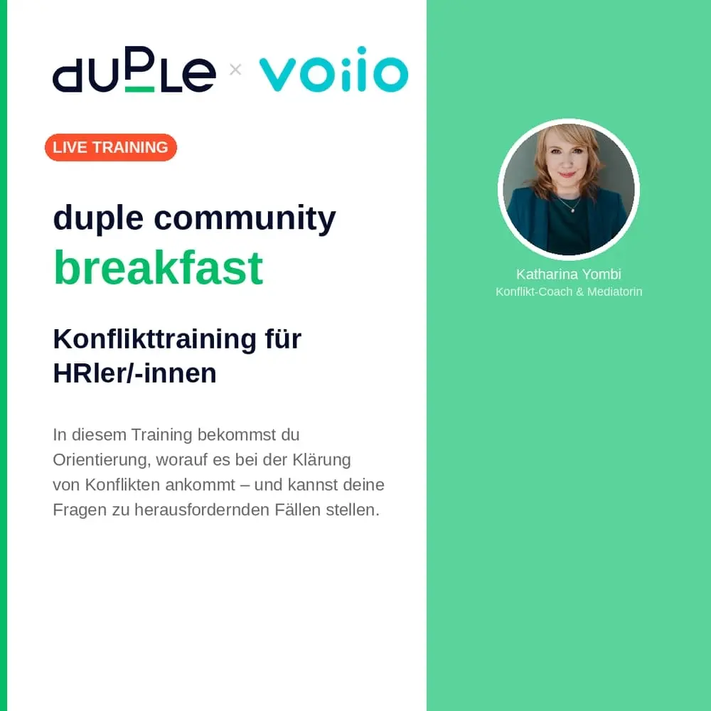 duple community Event: Konfliktraining für HR Teams