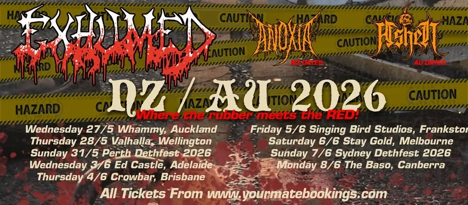Exhumed (USA) + Ashen (AUS) - Brisbane