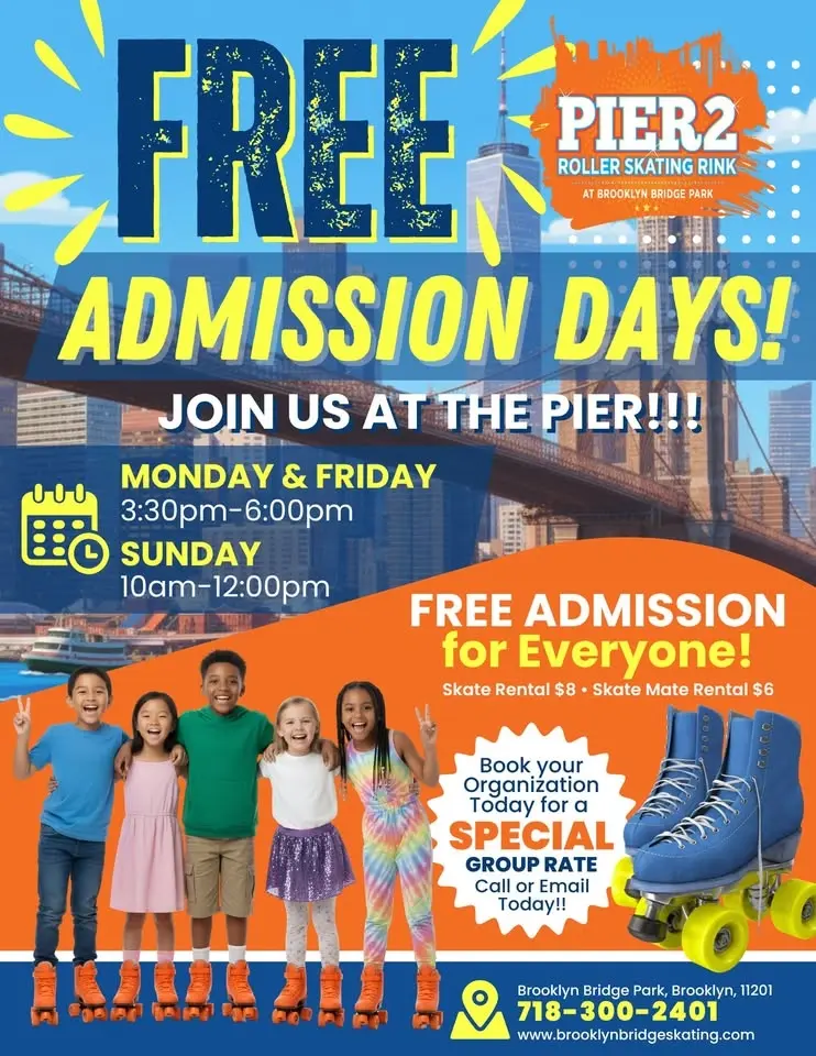 🎉🛼 FREE ADMISSION MONDAYS🛼🎉