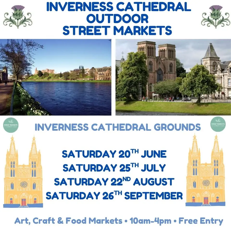 By The River Outdoor Street Market - Inverness Cathedral - July