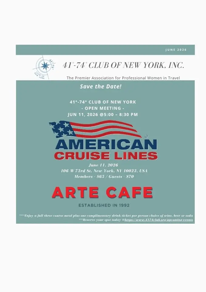 The 41°-74° Club of New York at @artecafenyc with @cruiseamerican 