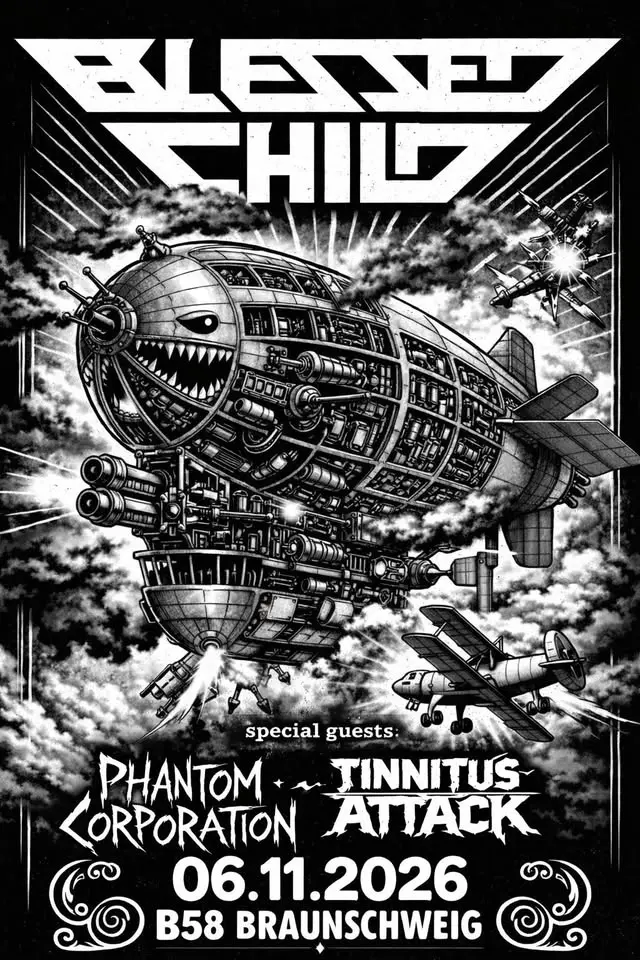 Blessed Child Release Gig w/ Phantom Corporation & Tinnitus Attack