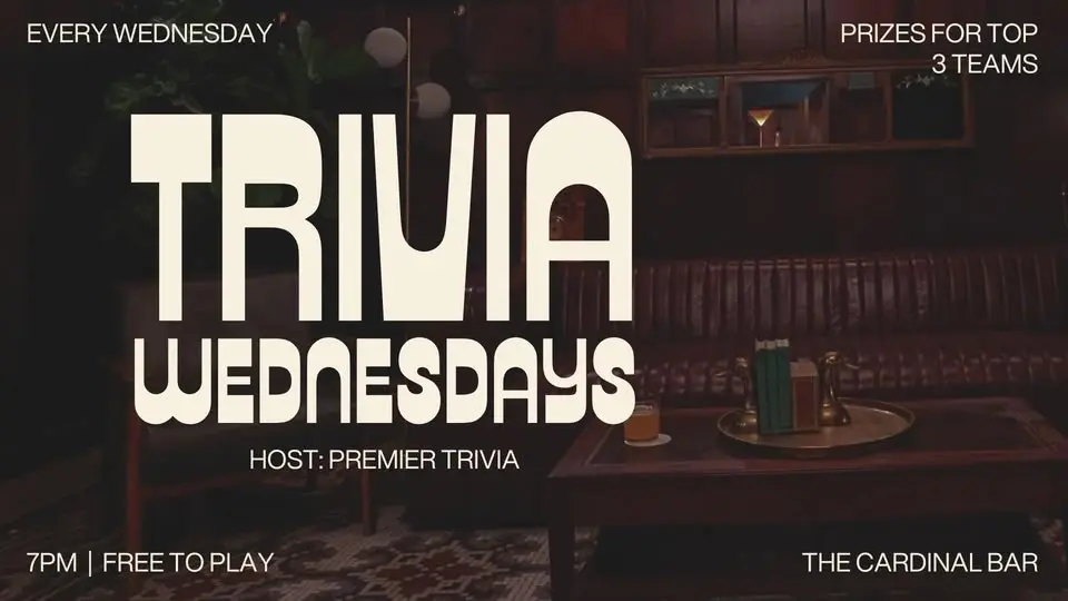 Trivia Wednesdays at the Cardinal Bar