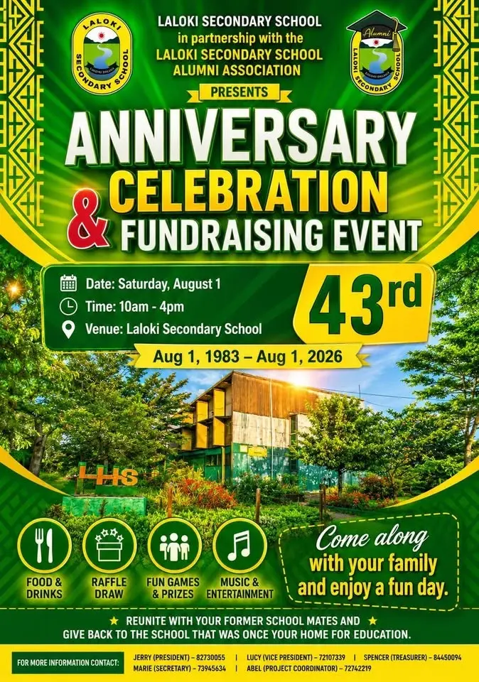 Laloki Secondary School 43rd Anniversary Celebration and Fundraising