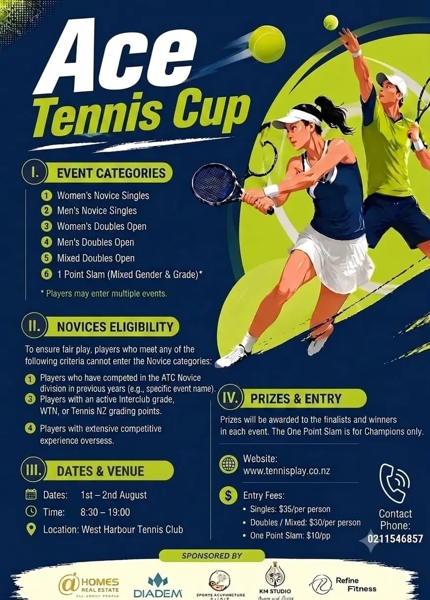  4th Annual 2026 Ace Tennis Cup – Entries Now Open!