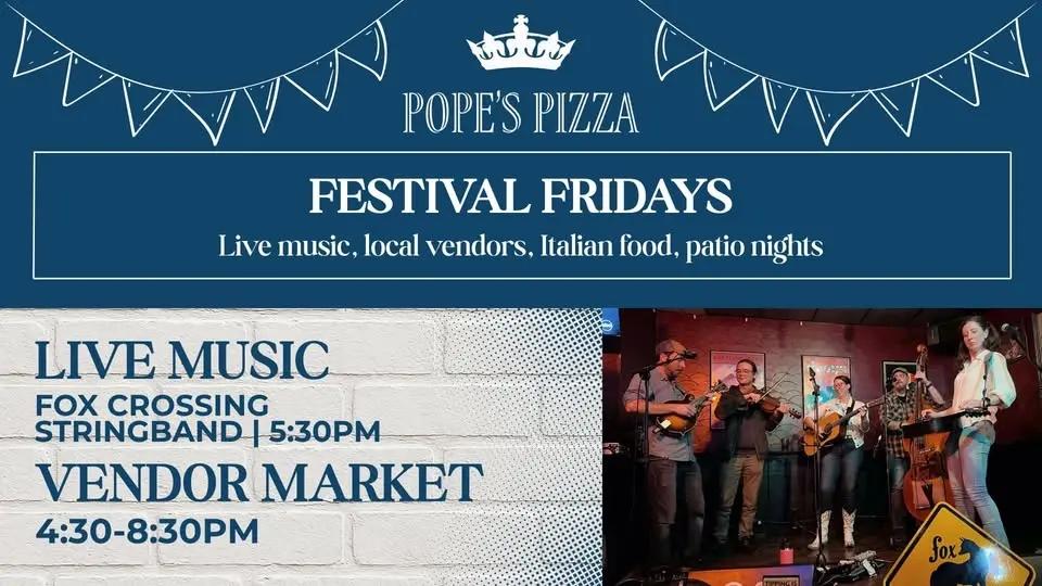Festival Fridays – Vendor Market & Live Music: Fox Crossing Stringband