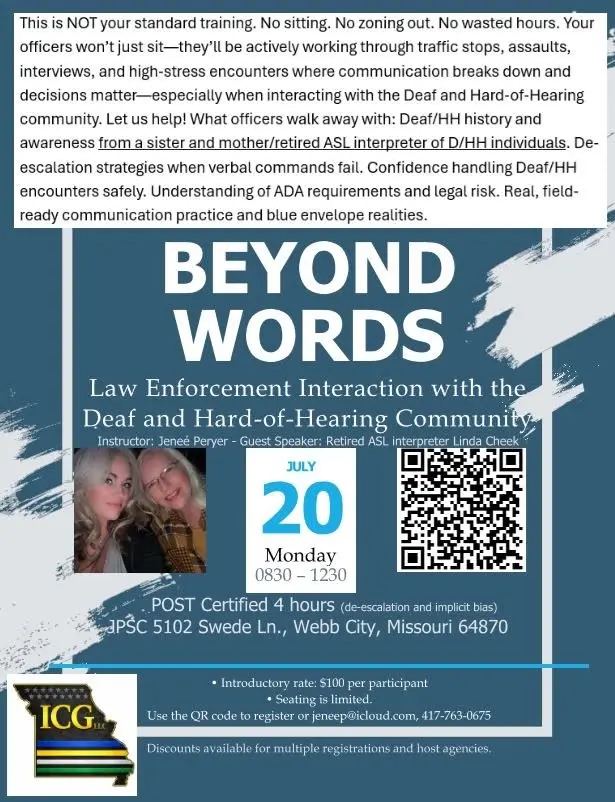 Beyond Words: Law Enforcement Interaction with the Deaf and Hard-of-Hearing Community