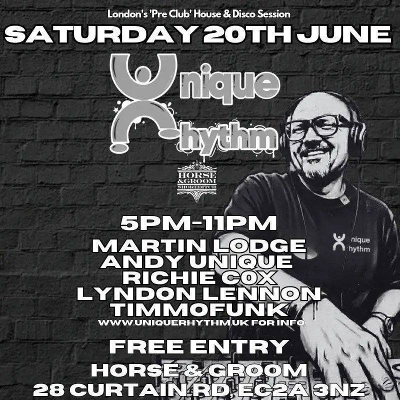 Unique Rhythm free June daytime party