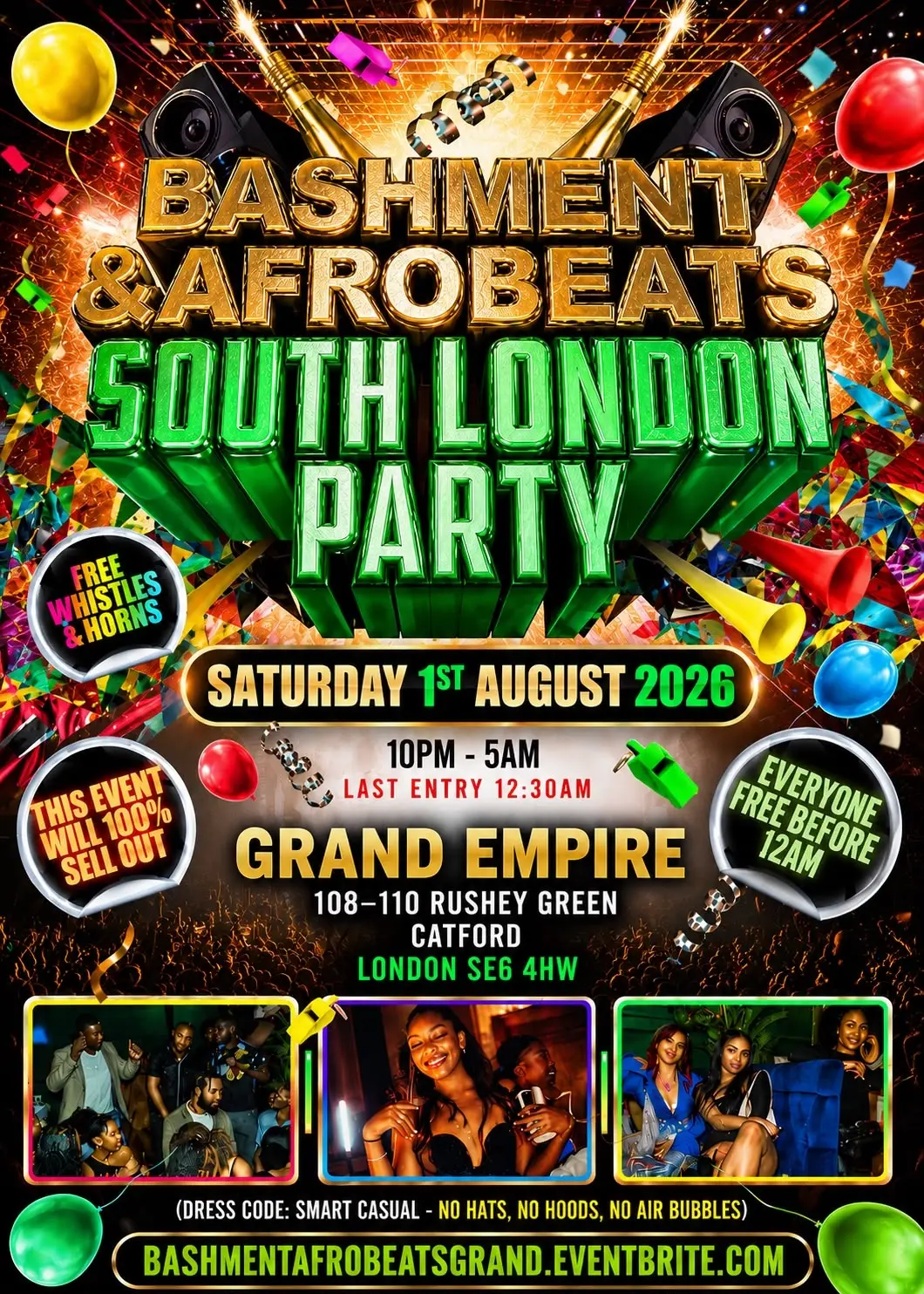 Bashment & Afrobeats - South London Party - Everyone Free Before 12AM