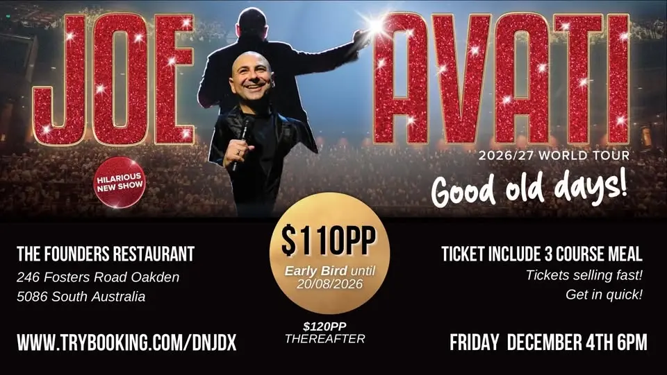 JOE AVATI in Adelaide – GOOD OLD DAYS TOUR 2026/27