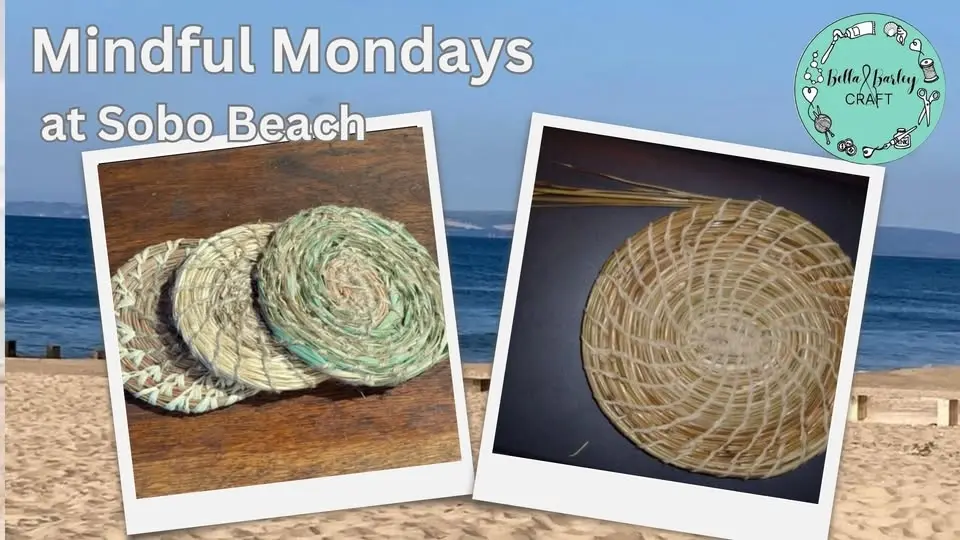 Coiled pine needle coaster workshop