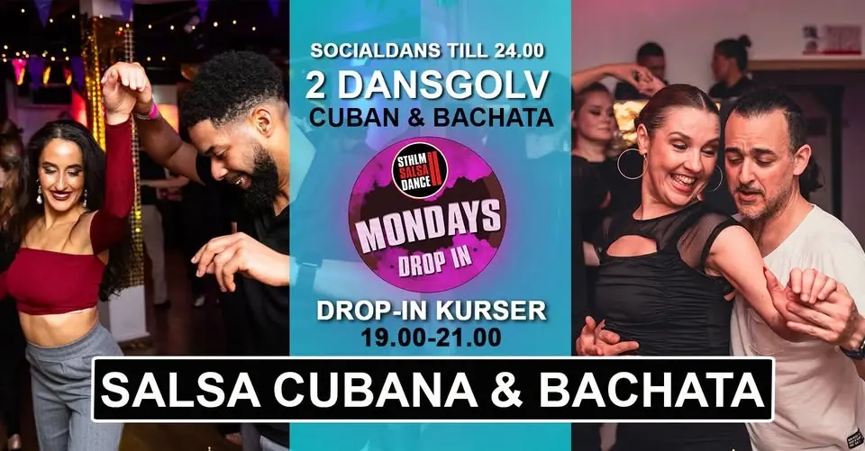 Salsa Cubana & Bachata drop-in 6 juli på Stockholm Salsa Dance!
