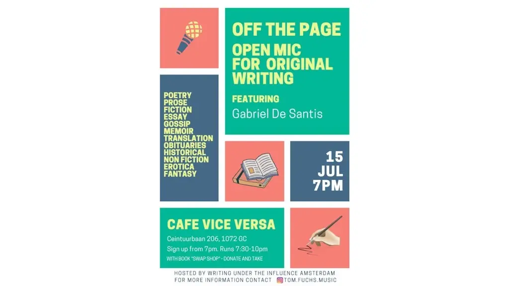 Off the Page - Open Mic for Original Writing
