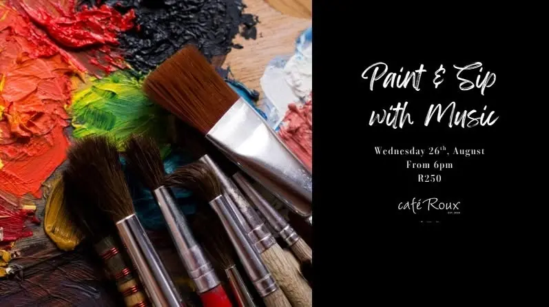 Paint & Sip at café Roux