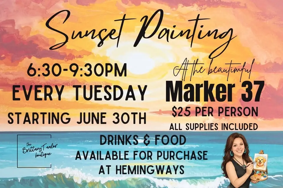 Sunset Painting at Marker 37 with Brittany Taalor Boutique 