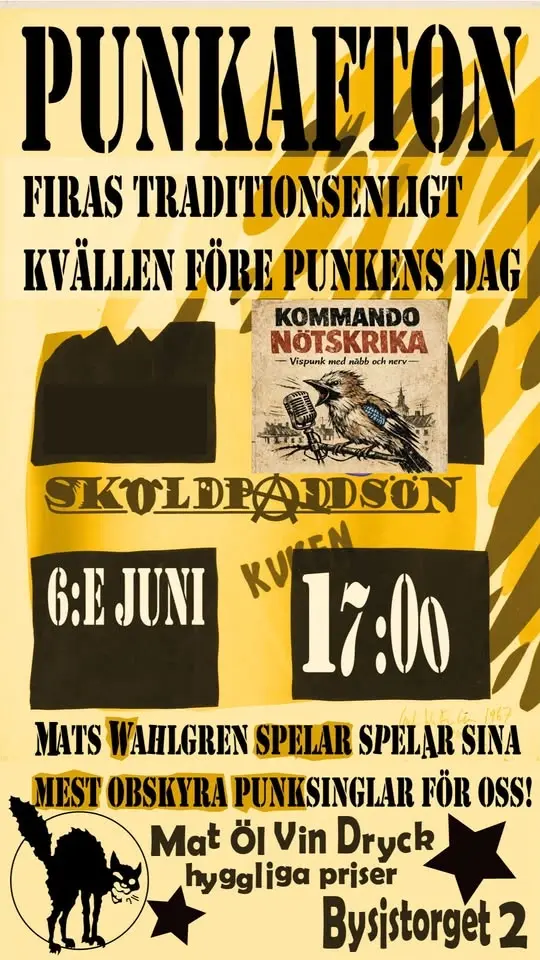 Vernisage Punkafton med Kommando Nötskrika och Dj Penschonic